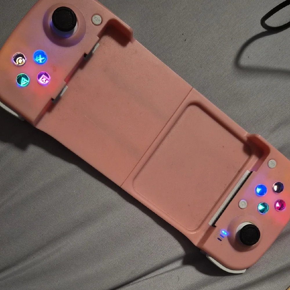 Pink Gaming Controller with LED Buttons